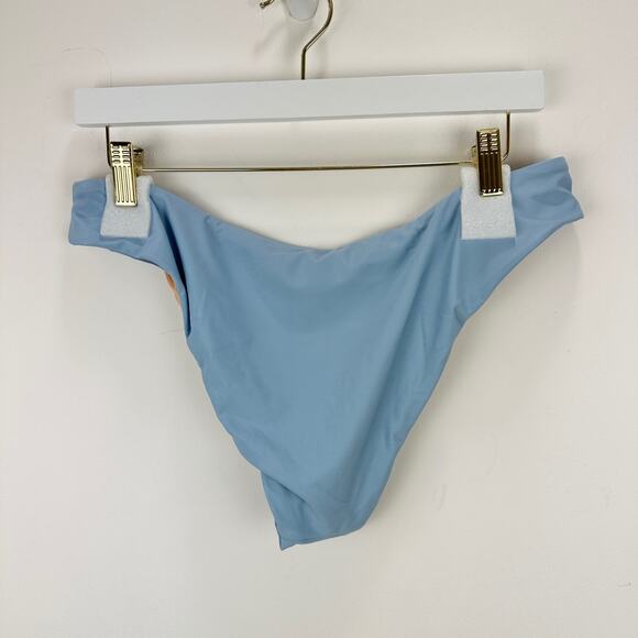 J.Crew Curved Waist Cheeky Bikini Bottom Beach Swim Minimalist Blue Large NWT - Picture 7 of 13